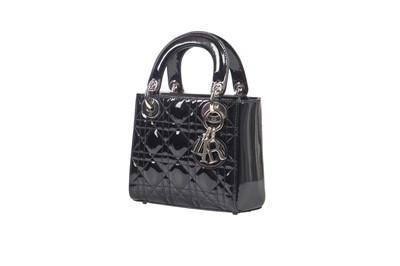 Lot 102 - A mini Lady Dior bag in Cannage patent leather, circa 2008