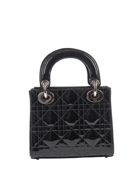 Lot 102 - A mini Lady Dior bag in Cannage patent leather, circa 2008