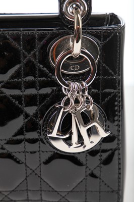 Lot 102 - A mini Lady Dior bag in Cannage patent leather, circa 2008