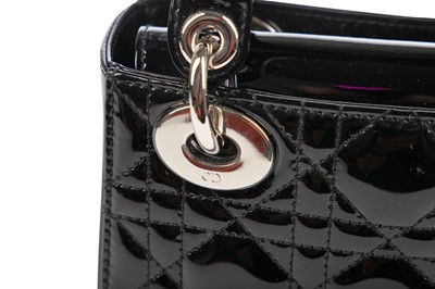 Lot 102 - A mini Lady Dior bag in Cannage patent leather, circa 2008