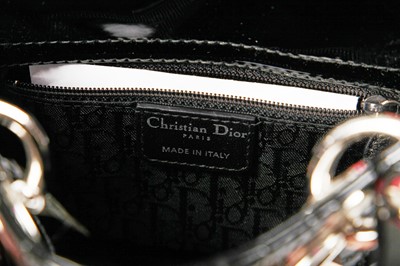 Lot 102 - A mini Lady Dior bag in Cannage patent leather, circa 2008