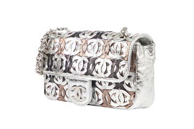 Lot 1 - A Chanel metallic leather classic flap bag, Spring-Summer 2008