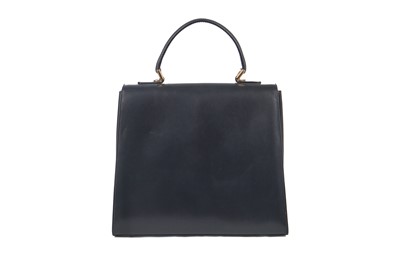 Lot 101 - A Gucci navy leather handbag, 1980s