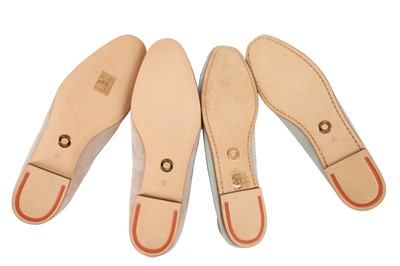 Lot 75 - Two pairs of Loro Piana suede loafers, modern