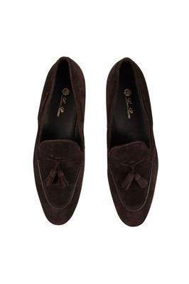 Lot 76 - Two pairs of Loro Piana suede loafers, modern