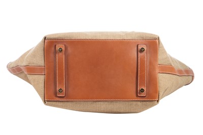 Lot 74 - A Loro Piana canvas and leather summer tote bag, modern
