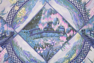 Lot 54 - An Hermès printed silk-cashmere scarf, modern