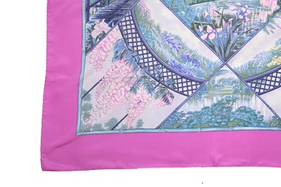 Lot 54 - An Hermès printed silk-cashmere scarf, modern