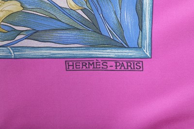 Lot 54 - An Hermès printed silk-cashmere scarf, modern