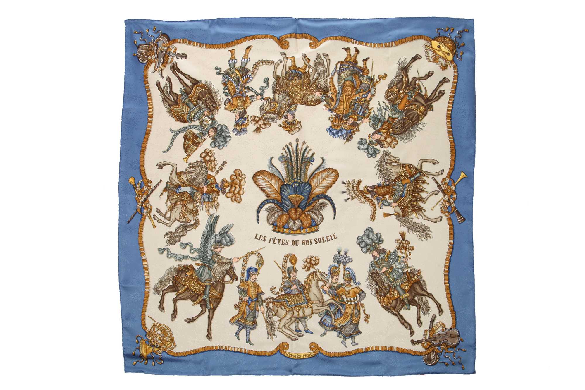 Lot 53 - Two Hermès printed silk scarves, 1990s