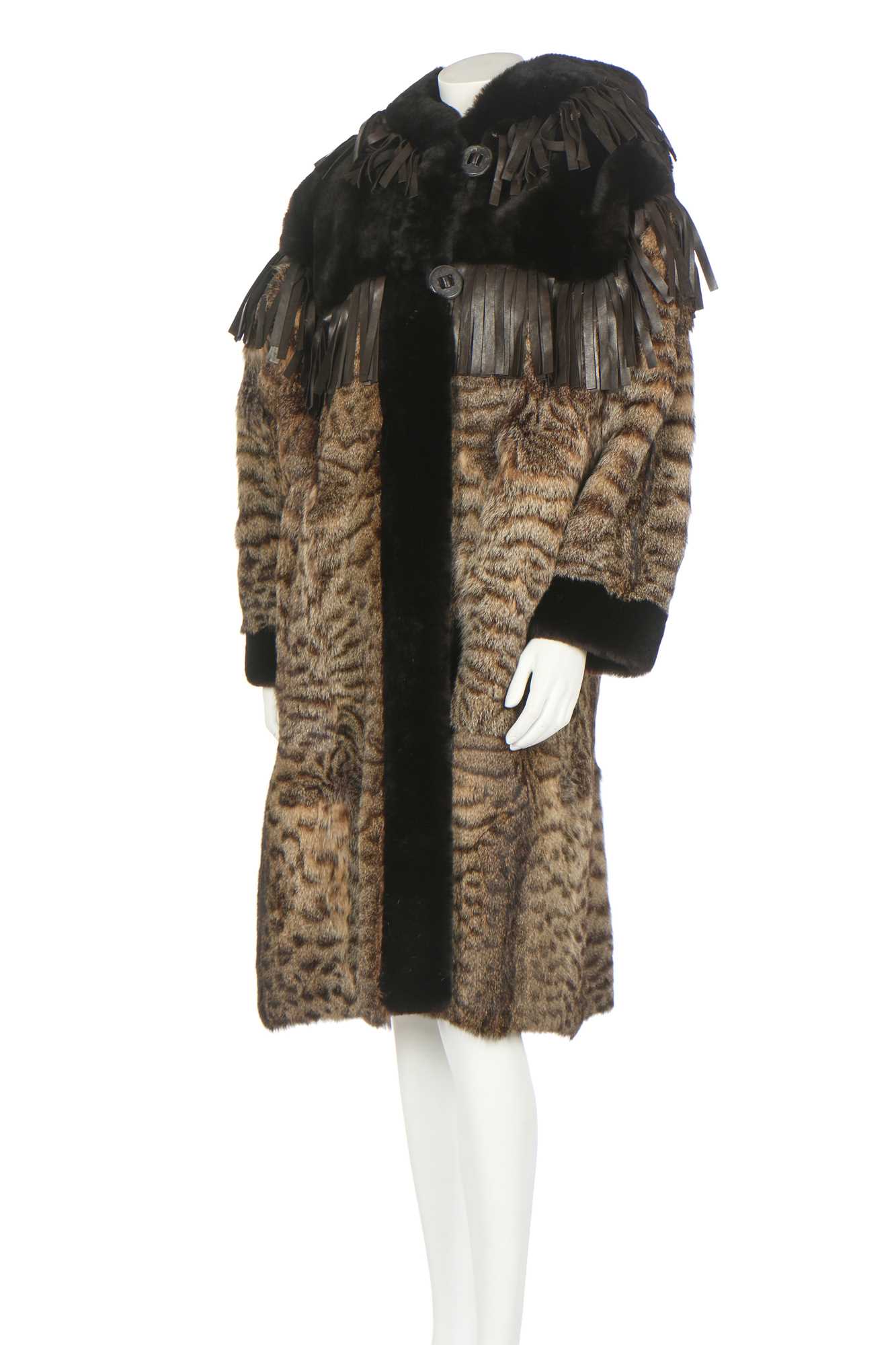 Lot 90 - An Yves Saint Laurent bobcat fur coat, 1980s