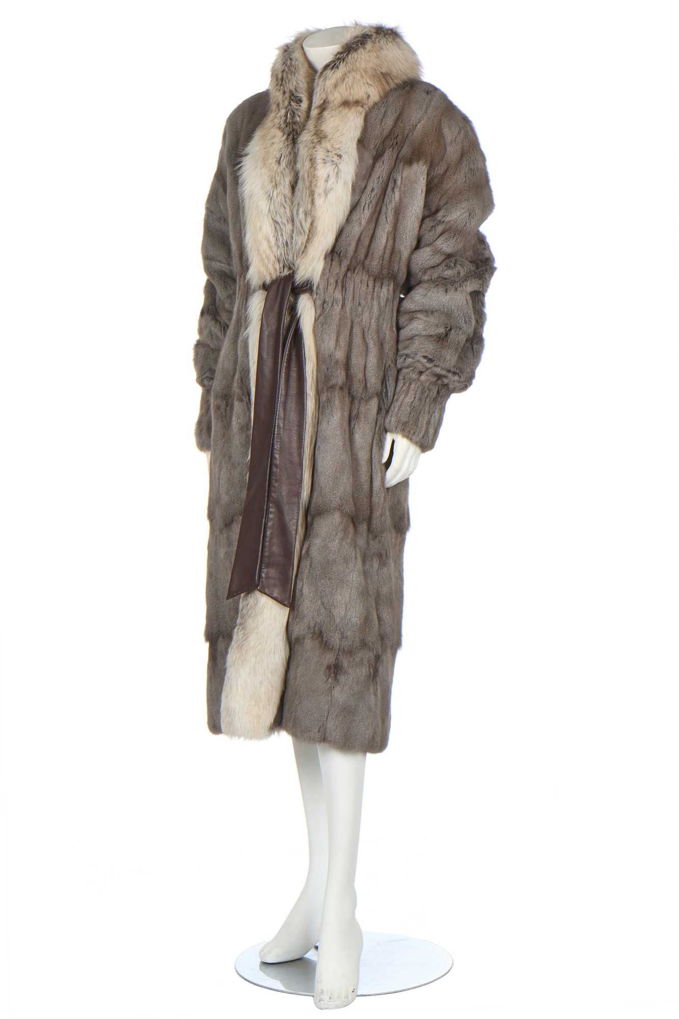 Lot 91 - An Yves Saint Laurent grey squirrel fur coat, 2000s
