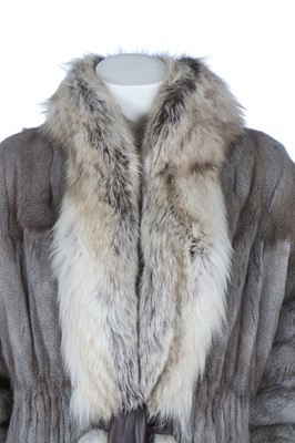 Lot 91 - An Yves Saint Laurent grey squirrel fur coat, 2000s