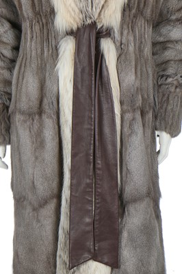 Lot 91 - An Yves Saint Laurent grey squirrel fur coat, 2000s