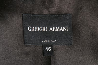 Lot 92 - An Armani shaved black rabbit fur evening coat, 2000s