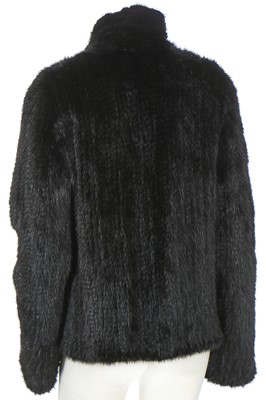 Lot 92 - An Armani shaved black rabbit fur evening coat, 2000s
