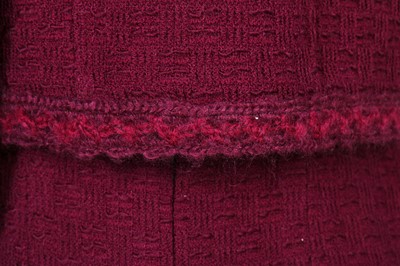 Lot 18 - A Chanel dark-purple wool tweed suit, Autumn-Winter 1998-99