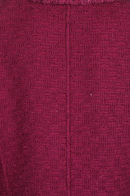Lot 18 - A Chanel dark-purple wool tweed suit, Autumn-Winter 1998-99