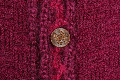 Lot 18 - A Chanel dark-purple wool tweed suit, Autumn-Winter 1998-99