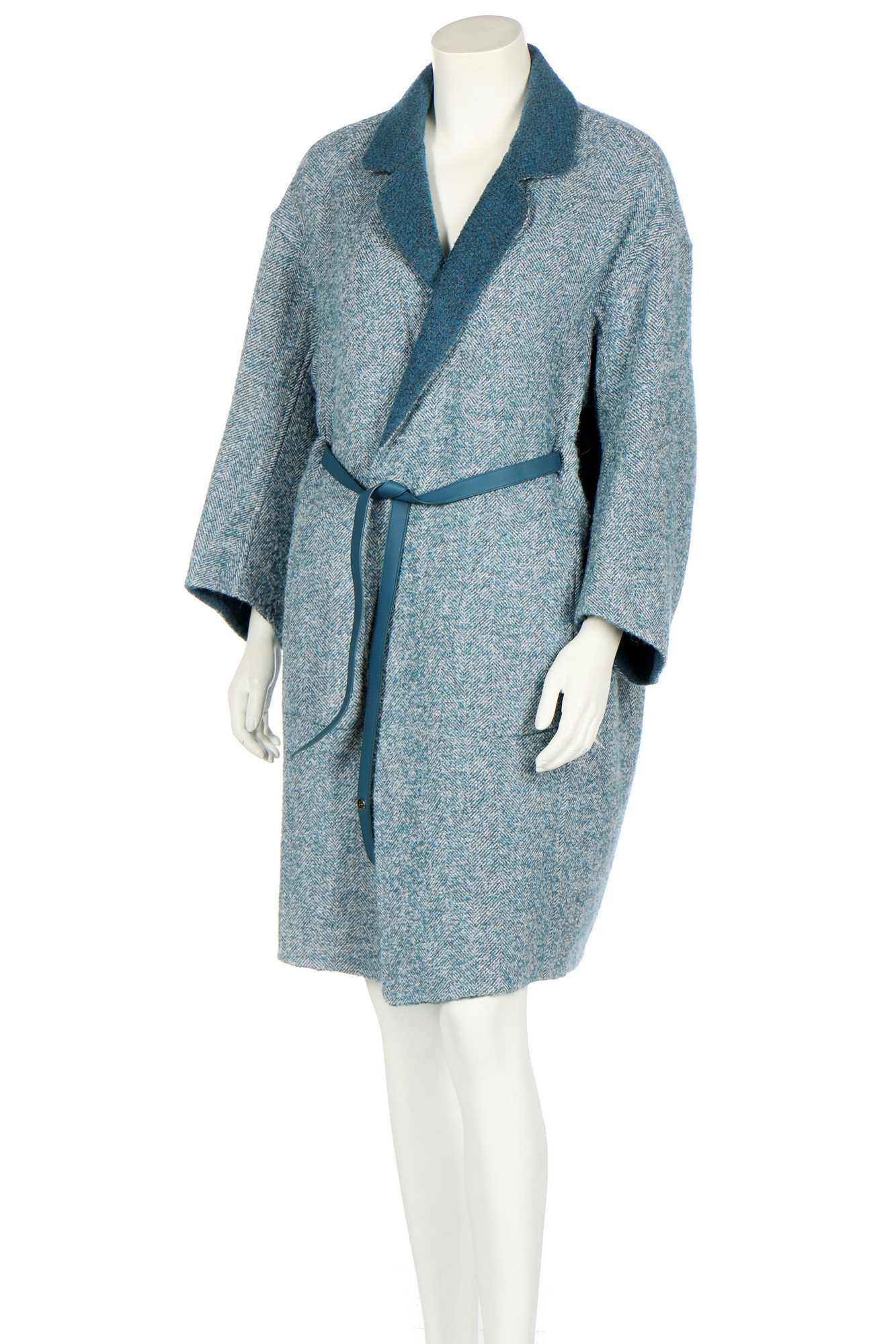 Lot 83 - A Loro Piana 'Melvin' herringbone alpaca-wool-blend reversible coat, modern