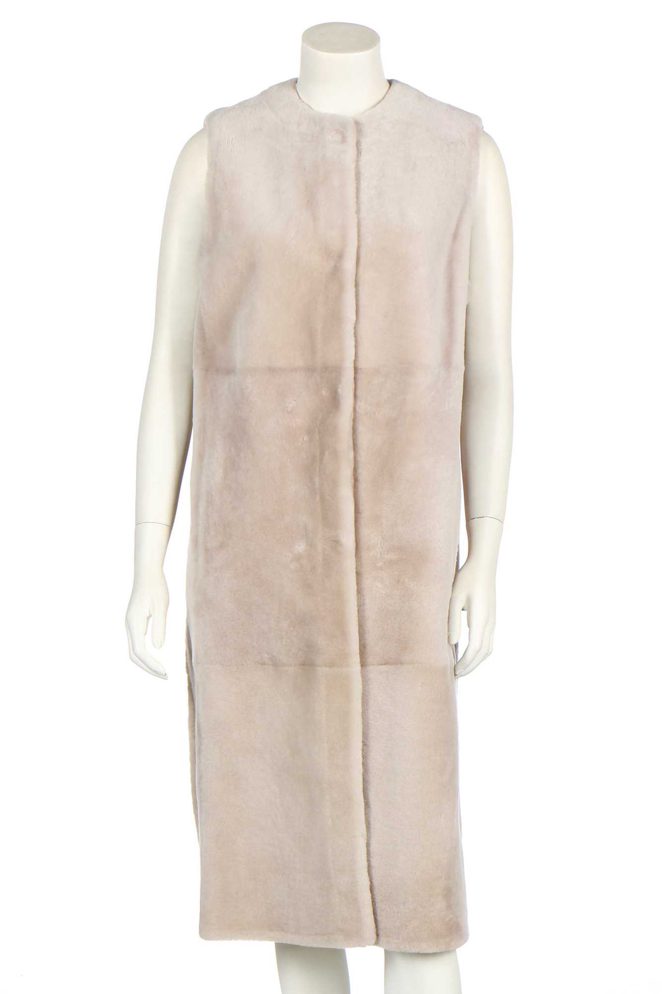 Lot 87 - A Loro Piana shaved shearling long-line gilet, modern