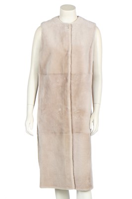 Lot 87 - A Loro Piana shaved shearling long-line gilet, modern