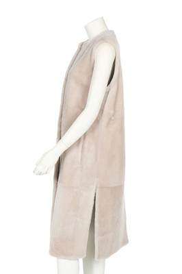 Lot 87 - A Loro Piana shaved shearling long-line gilet, modern