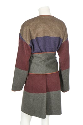 Lot 82 - A Loro Piana reversible striped cashmere coat, modern