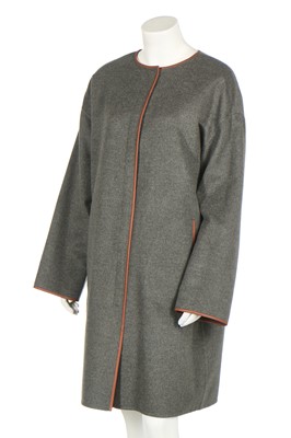Lot 82 - A Loro Piana reversible striped cashmere coat, modern