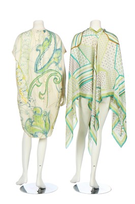 Lot 77 - Two Loro Piana printed silk summer tunics/cover-ups, modern