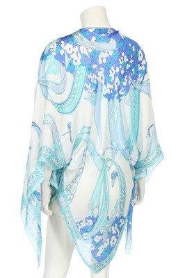 Lot 97 - Two Pucci printed silk cover-ups in shades of blue, modern
