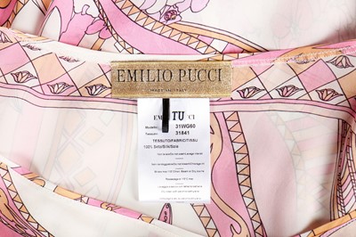 Lot 98 - Two Pucci printed silk cover-ups in shades of pink and orange, modern