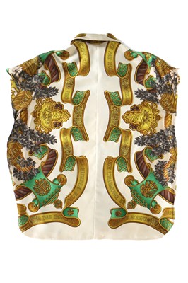 Lot 51 - An Hermès printed silk shirt, probably 1990s