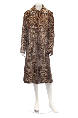 Lot 96 - An ocelot fur double-breasted coat, 1960s