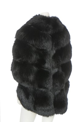 Lot 121 - A Bill Gibb for Philip Hockley black fox fur capelet, 1970s