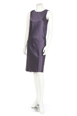 Lot 57 - A Chanel midnight-blue satin layered cocktail dress, Autumn-Winter 1998-99