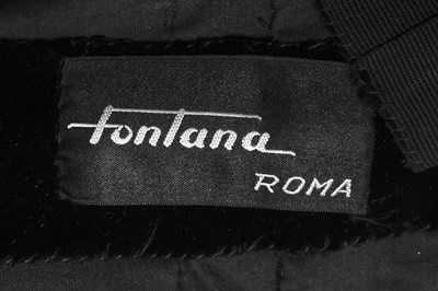 Lot 295 - Deborah Kerr's Fontana black velvet evening gown, early 1950s