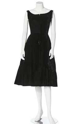 Lot 295 - Deborah Kerr's Fontana black velvet evening gown, early 1950s
