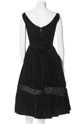 Lot 295 - Deborah Kerr's Fontana black velvet evening gown, early 1950s