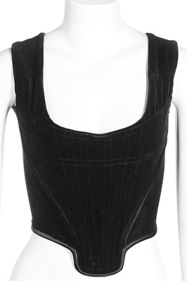 Lot 158 - A Vivienne Westwood black velvet corset, 1990s