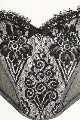 Lot 160 - A Vivienne Westwood black lace corset, 1990s