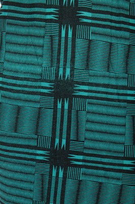 Lot 365 - A BodyMap printed turquoise cotton jersey dress, probably 'Cat in the Hat ...' collection, Autumn-Winter 1984-85