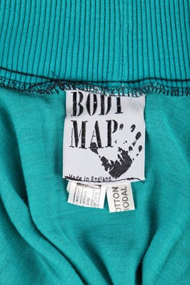 Lot 365 - A BodyMap printed turquoise cotton jersey dress, probably 'Cat in the Hat ...' collection, Autumn-Winter 1984-85