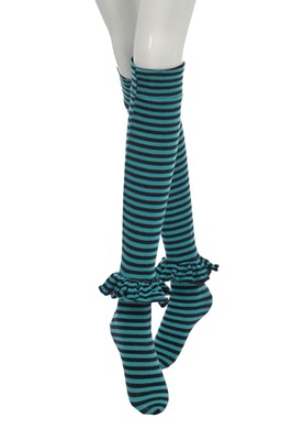 Lot 365 - A BodyMap printed turquoise cotton jersey dress, probably 'Cat in the Hat ...' collection, Autumn-Winter 1984-85
