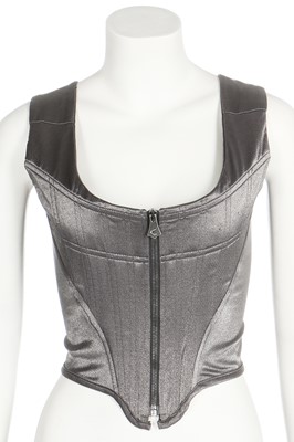 Lot 155 - A Vivienne Westwood satinised-spandex corset, probably 2000s