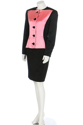 Lot 355 - An Yves Saint Laurent ottoman satin suit, Autumn-Winter 1988-89