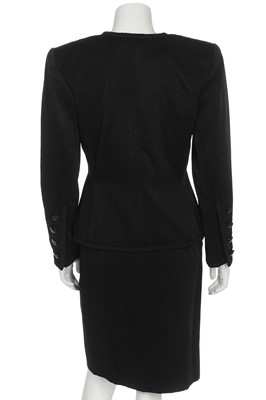 Lot 355 - An Yves Saint Laurent ottoman satin suit, Autumn-Winter 1988-89