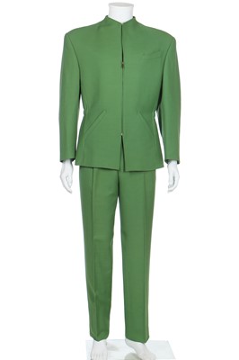 Lot 187 - A good Thierry Mugler green wool suit, circa 1991