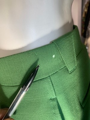Lot 187 - A good Thierry Mugler green wool suit, circa 1991