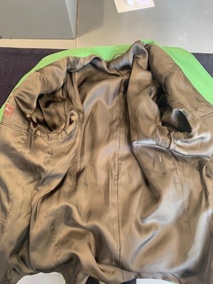 Lot 187 - A good Thierry Mugler green wool suit, circa 1991